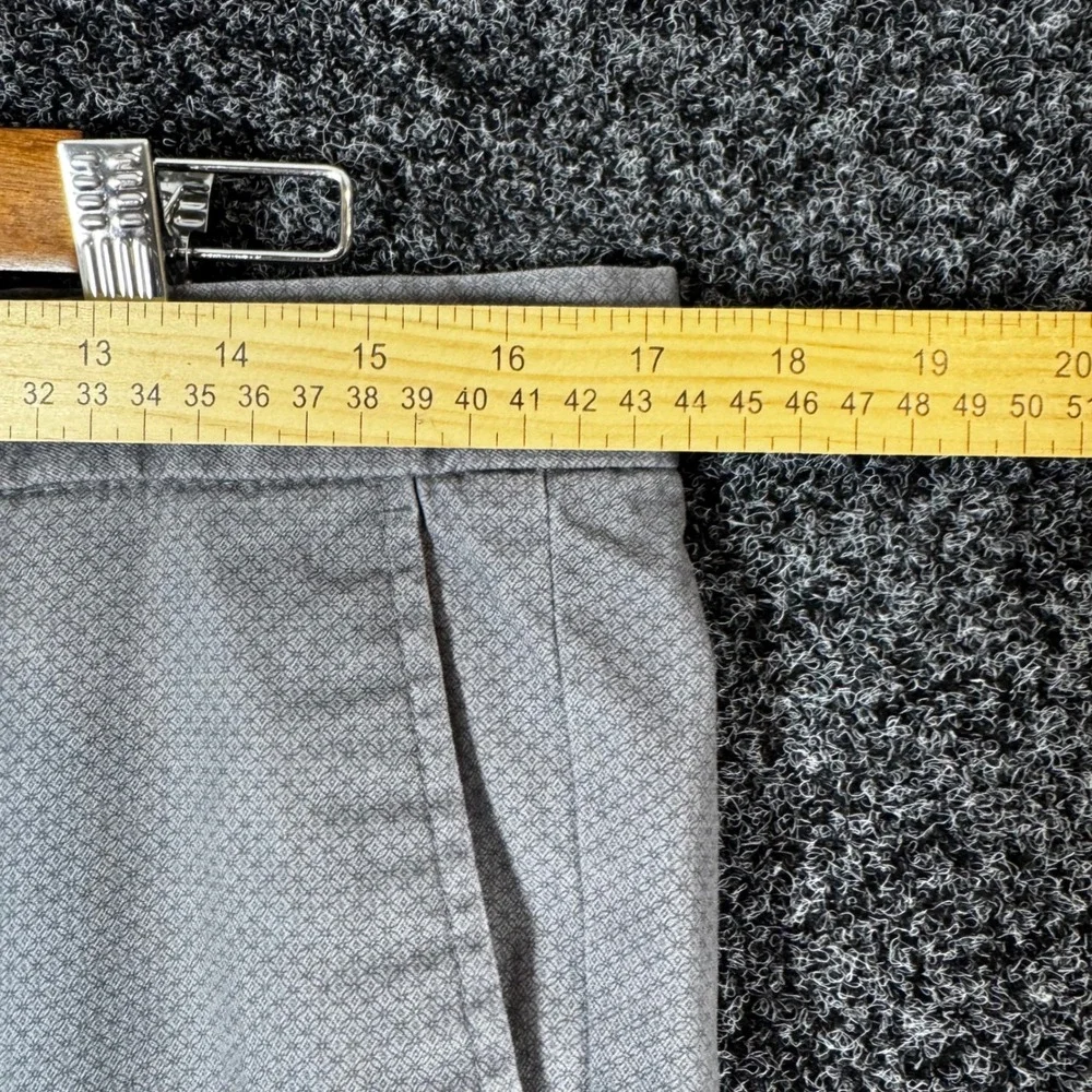 Banana Republic Fulton Skinny Chino Mens 34x30 Grey Geometric Print Pants